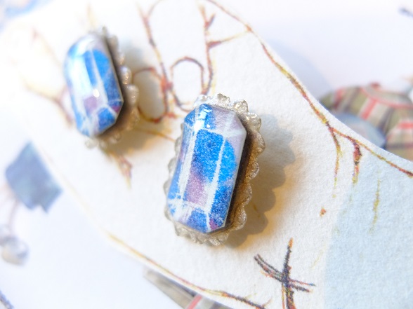 【tone】宝石ピアス（ノーマル・ブルー）pi-301