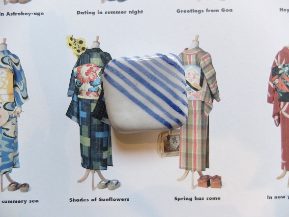 【いろたす雑貨店】陶器の帯留め　しかくA