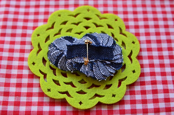 【graiiin】デニムブローチA