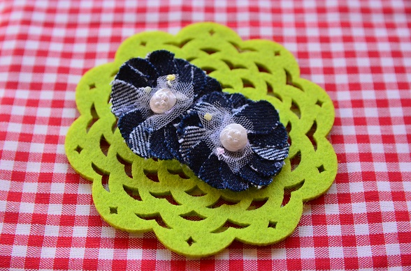 【graiiin】デニムブローチB