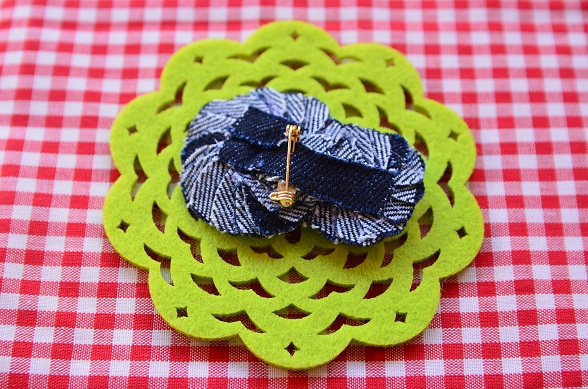 【graiiin】デニムブローチD