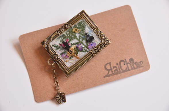 【ЯaiChi】帯留め 妖精の住む森