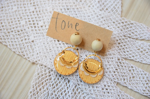 【tone】かんなくずピアス　丸リング