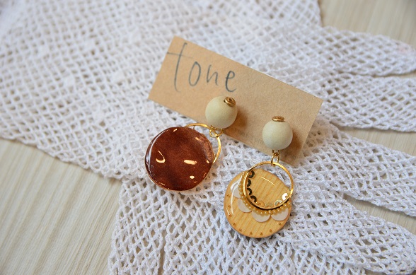 【tone】かんなくずピアス　丸リング