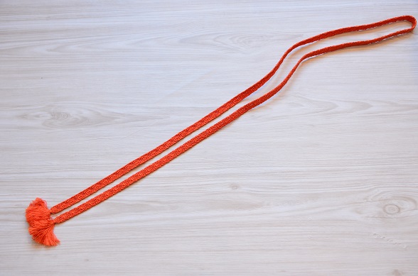 オレンジの夏用帯締め