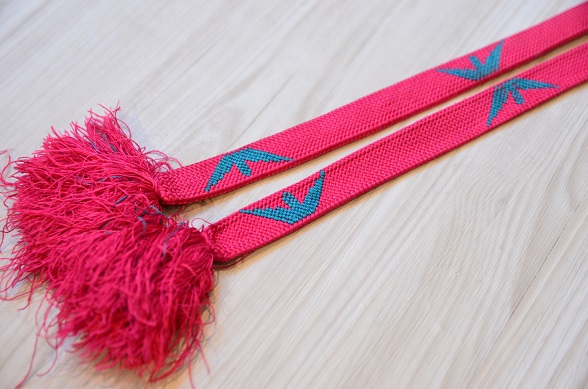 織鶴のアンティーク帯締め