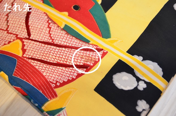 カラフル糸巻きのアンティーク名古屋帯【全長335cm】