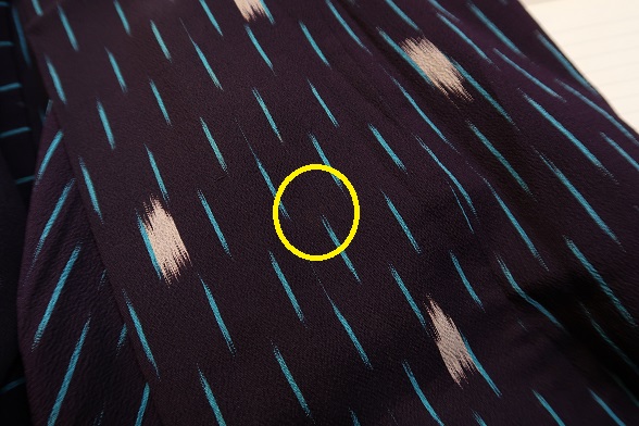 流星みたいなお召し単衣きもの【身丈142m】