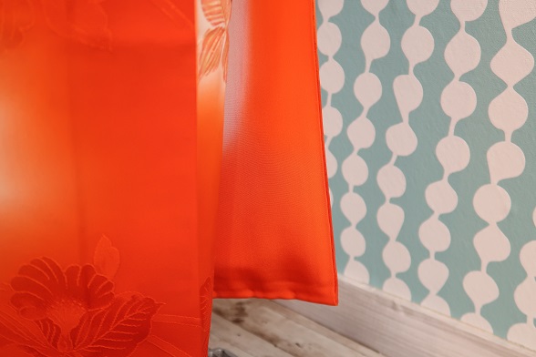 カトレアの暈し袷きもの【身丈160cm】 