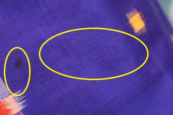 青紫のキラキラ絣柄銘仙袷きもの【身丈140cm】