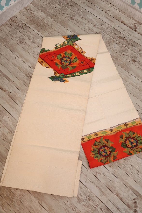 エスニカルカラーのカジュアル八寸名古屋帯【全長361cm】