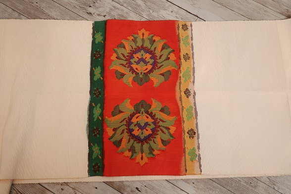 エスニカルカラーのカジュアル八寸名古屋帯【全長361cm】