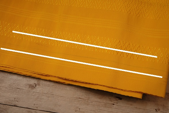 博多織のイエロー八寸名古屋帯【全長343.5cm】