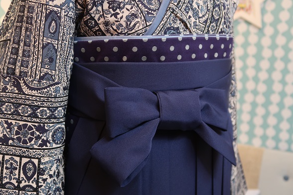 【レンタル衣装】卒業式袴・着物・帯・襦袢・着付け小物セット「北欧レトロ更紗」