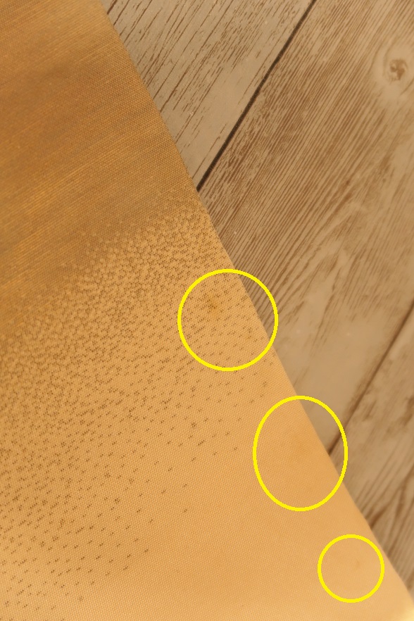 ゴールドの幾何学柄九寸名古屋帯【全長349.5cm】 