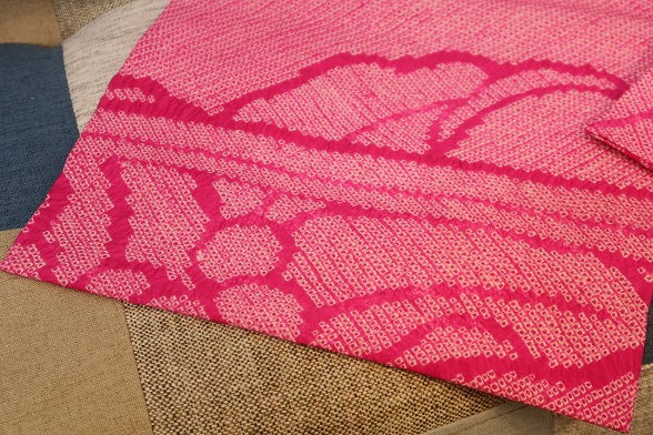 葉と実のアンティーク絞り名古屋帯【全長329cm】