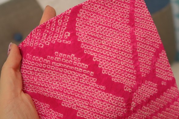 葉と実のアンティーク絞り名古屋帯【全長329cm】