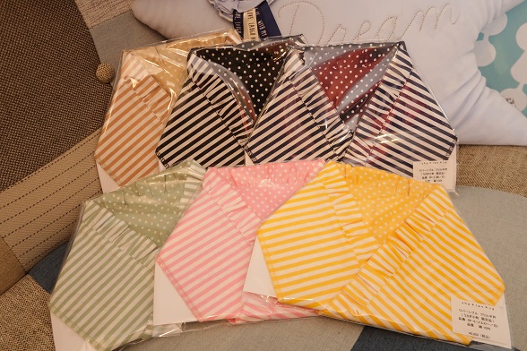 【sha*lan*ra】新色★リバーシブルフリル半衿（ピンク/白ドット）RF-5